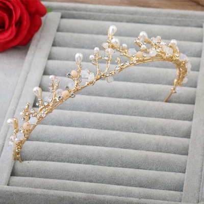 Bridal Crown Rhinestone Crystal Decor Headband - Click Image to Close